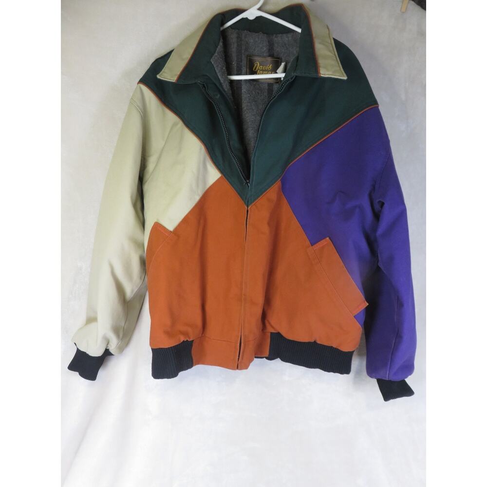 Vintage David James Coat Men's Size XL Multi-Colored Aztec Southwest Cowboy